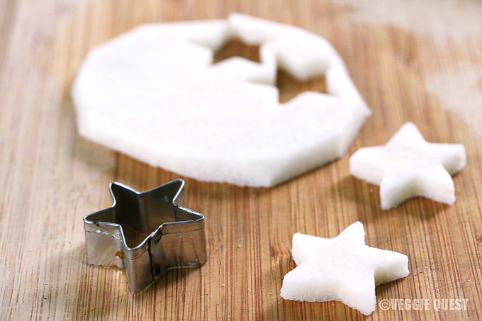 How to make jicama stars for red white and blue salad