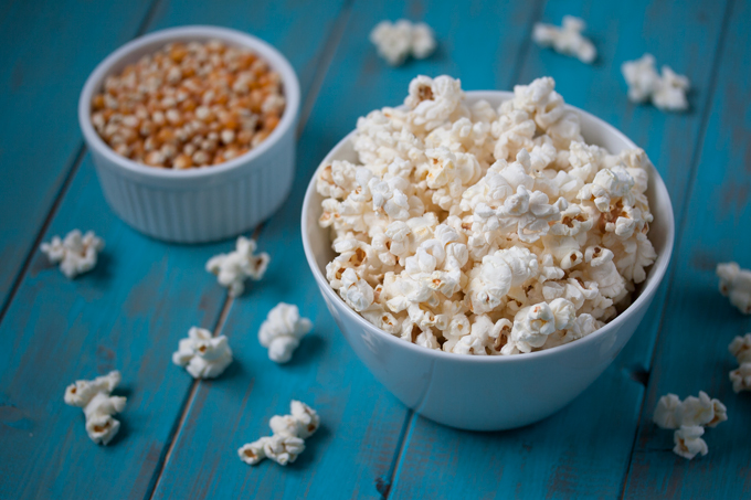 Oil Free Microwave Popcorn