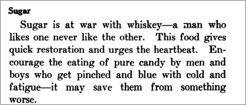 Advice to Eat Candy from The Woman's Manual, 1916