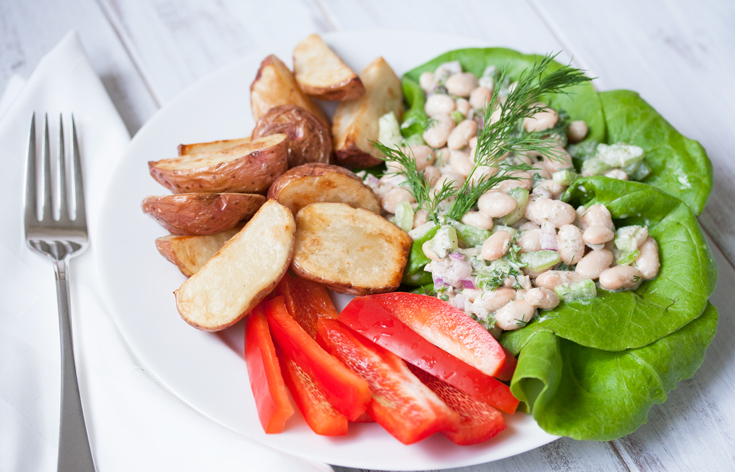 Vegan Tu-No Salad with Potatoes and Peppers