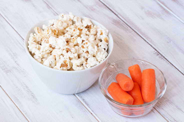 Popcorn and carrots