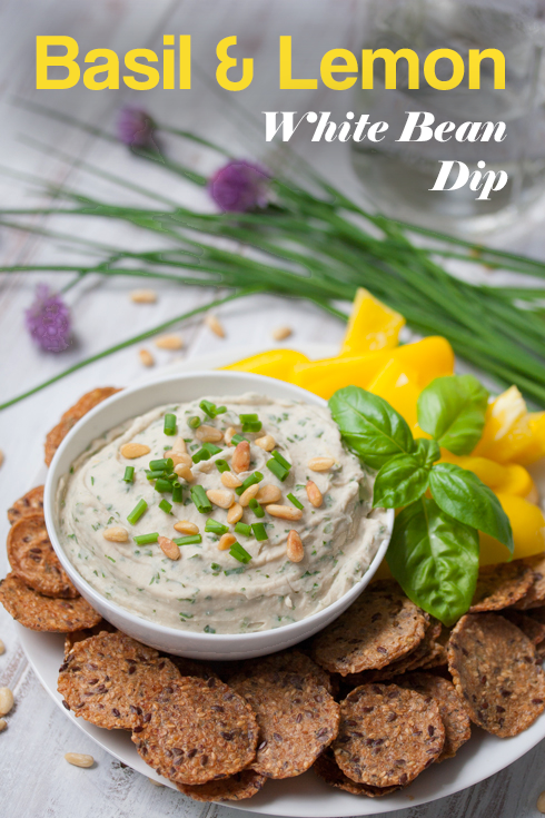 Basil & Lemon White Bean Dip