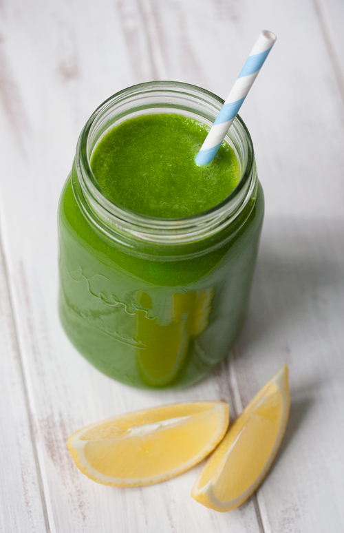 A glass of sunshine! Fresh, anti-inflammatory green juice is good for what ails you. (And tastes great, too.)