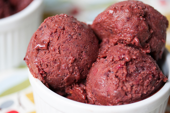 5-Minute Vegan Cherry Chocolate Ice Cream (No churn and no refined sugar!)