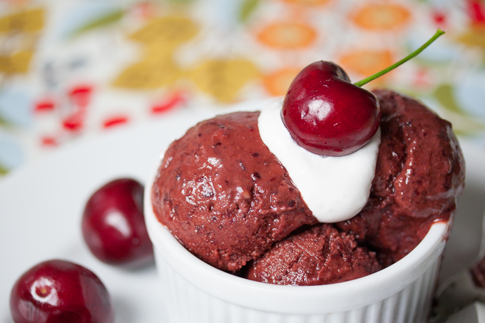 5-Minute Vegan Cherry Chocolate Ice Cream (No churn and no refined sugar!)