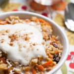 5-Minute Carrot Cake Oatmeal (Vegan and Gluten Free). The healthy way to eat dessert for breakfast!