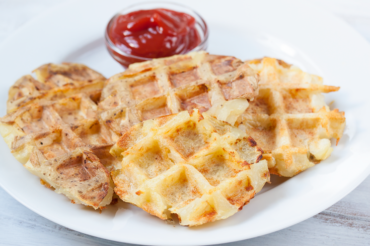 Waffle fries from a waffle maker